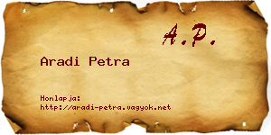Aradi Petra névjegykártya
